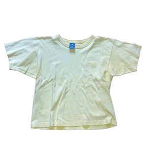 Vintage 80s Champion Made in USA Yellow Cotton Notre Dame Short Sleeve Women’s